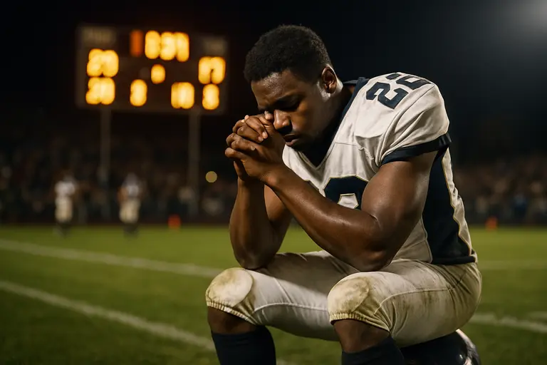 Students and families watch a high school football game from the stands