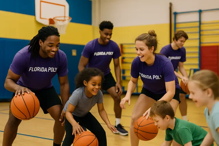 College students reviewing sports analytics charts in a classroom